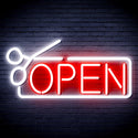 advpro-open-with-scissors-ultra-bright-led-neon-sign-fnu0361 - White & Red