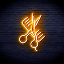 advpro-comb-and-scissors-ultra-bright-led-neon-sign-fnu0363 - Golden Yellow