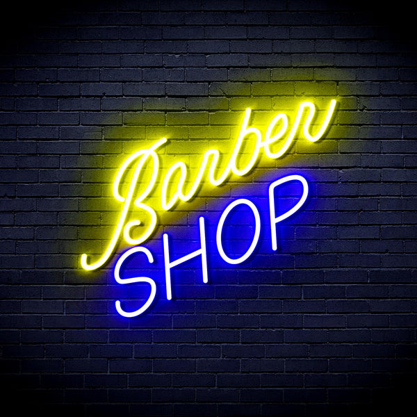advpro-barber-shop-ultra-bright-led-neon-sign-fnu0364 - Blue & Yellow