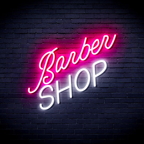 advpro-barber-shop-ultra-bright-led-neon-sign-fnu0364 - White & Pink