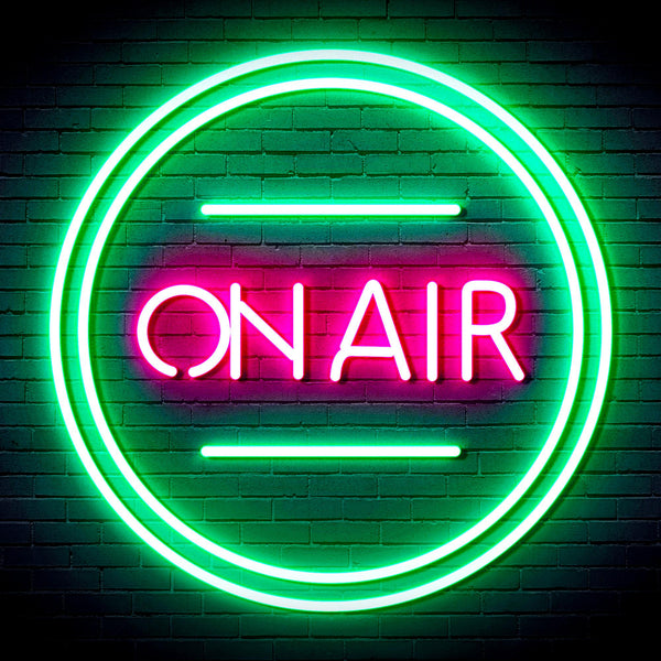 advpro-on-air-ultra-bright-led-neon-sign-fnu0366 - Green & Pink