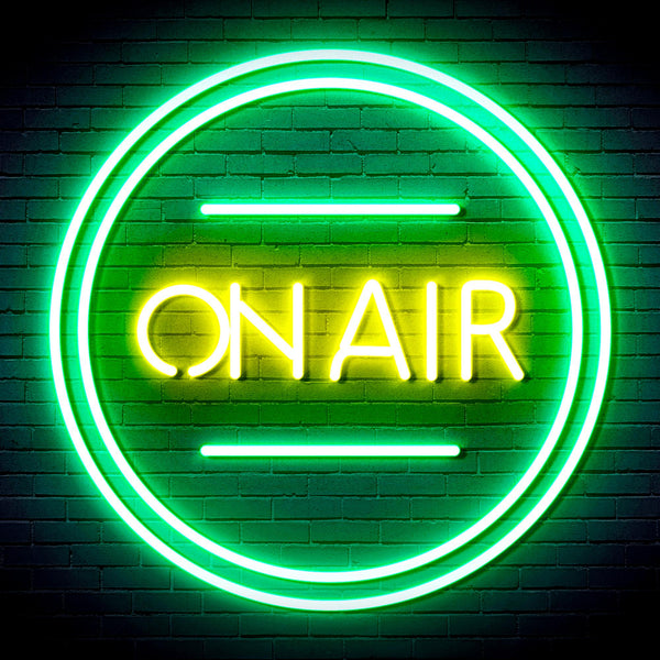 advpro-on-air-ultra-bright-led-neon-sign-fnu0366 - Green & Yellow