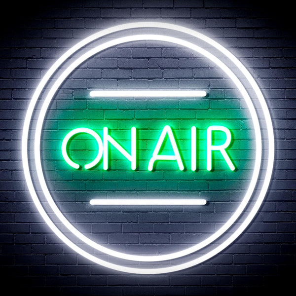advpro-on-air-ultra-bright-led-neon-sign-fnu0366 - White & Green