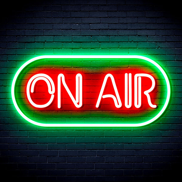 advpro-on-air-ultra-bright-led-neon-sign-fnu0367 - Green & Red