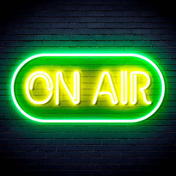 advpro-on-air-ultra-bright-led-neon-sign-fnu0367 - Green & Yellow