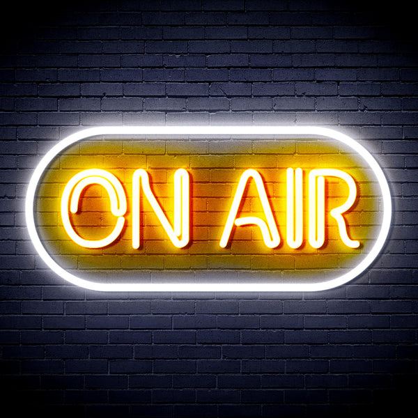advpro-on-air-ultra-bright-led-neon-sign-fnu0367 - White & Golden Yellow