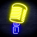 advpro-microphone-ultra-bright-led-neon-sign-fnu0369 - Blue & Yellow