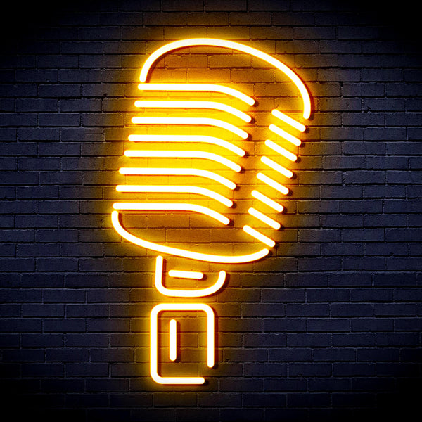 advpro-microphone-ultra-bright-led-neon-sign-fnu0369 - Golden Yellow