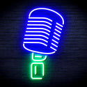 advpro-microphone-ultra-bright-led-neon-sign-fnu0369 - Green & Blue