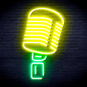 advpro-microphone-ultra-bright-led-neon-sign-fnu0369 - Green & Yellow