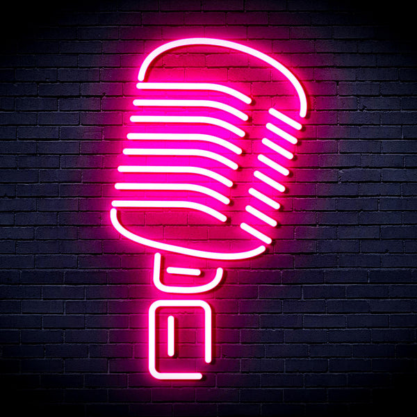 advpro-microphone-ultra-bright-led-neon-sign-fnu0369 - Pink