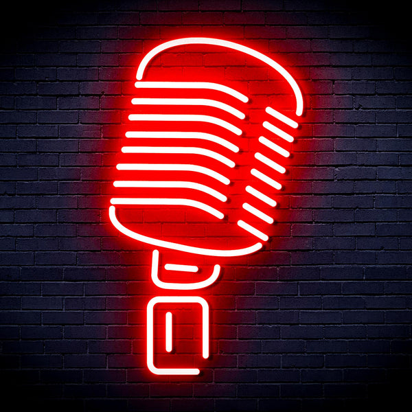advpro-microphone-ultra-bright-led-neon-sign-fnu0369 - Red