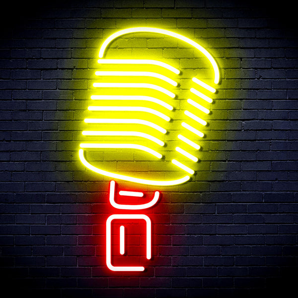 advpro-microphone-ultra-bright-led-neon-sign-fnu0369 - Red & Yellow
