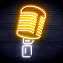 advpro-microphone-ultra-bright-led-neon-sign-fnu0369 - White & Golden Yellow
