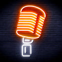 advpro-microphone-ultra-bright-led-neon-sign-fnu0369 - White & Orange