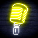 advpro-microphone-ultra-bright-led-neon-sign-fnu0369 - White & Yellow