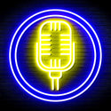 advpro-microphone-ultra-bright-led-neon-sign-fnu0371 - Blue & Yellow