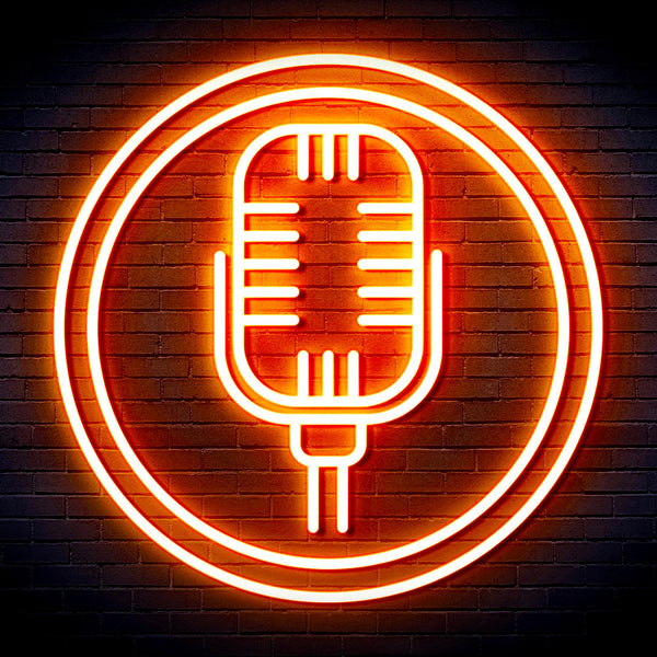 advpro-microphone-ultra-bright-led-neon-sign-fnu0371 - Orange