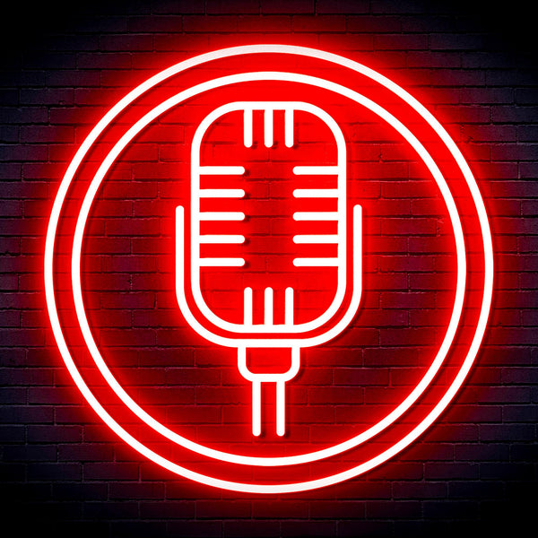 advpro-microphone-ultra-bright-led-neon-sign-fnu0371 - Red