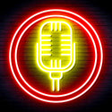 advpro-microphone-ultra-bright-led-neon-sign-fnu0371 - Red & Yellow