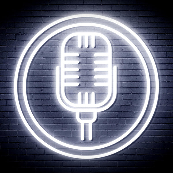 advpro-microphone-ultra-bright-led-neon-sign-fnu0371 - White