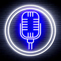 advpro-microphone-ultra-bright-led-neon-sign-fnu0371 - White & Blue