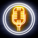 advpro-microphone-ultra-bright-led-neon-sign-fnu0371 - White & Golden Yellow