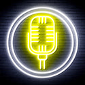 advpro-microphone-ultra-bright-led-neon-sign-fnu0371 - White & Yellow