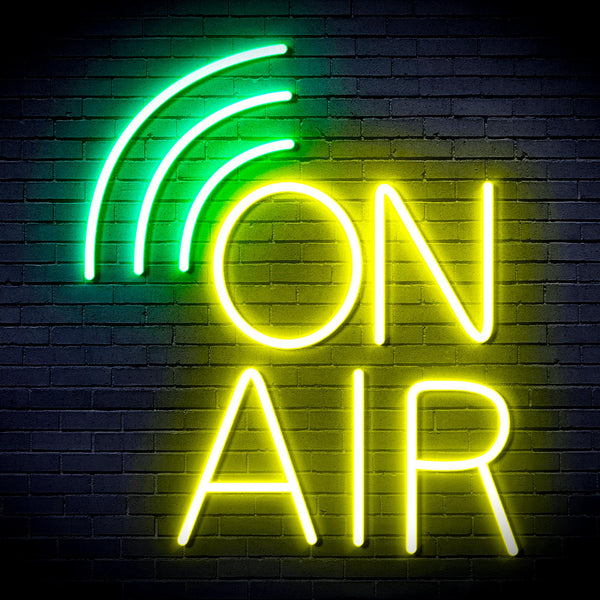 advpro-on-air-ultra-bright-led-neon-sign-fnu0372 - Green & Yellow
