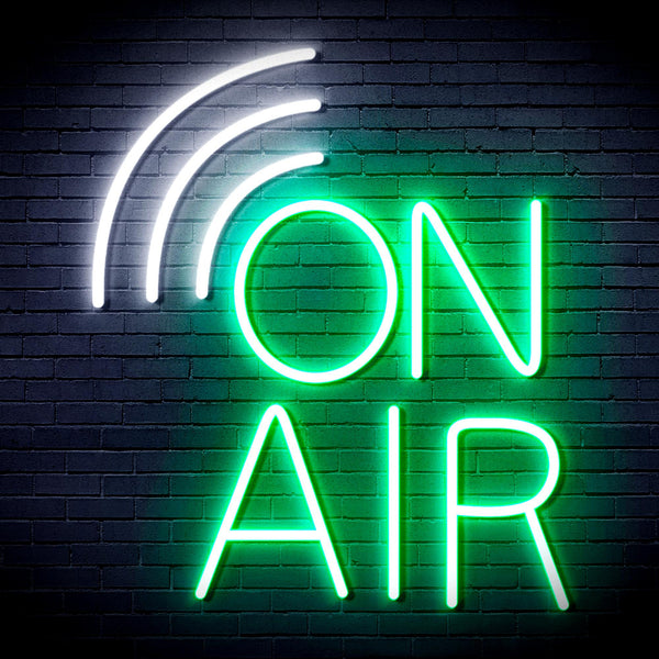 advpro-on-air-ultra-bright-led-neon-sign-fnu0372 - White & Green