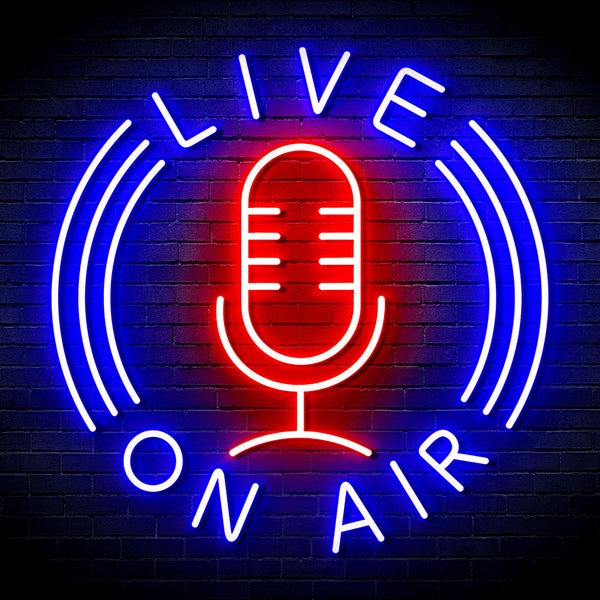 advpro-live-on-air-ultra-bright-led-neon-sign-fnu0373 - Blue & Red