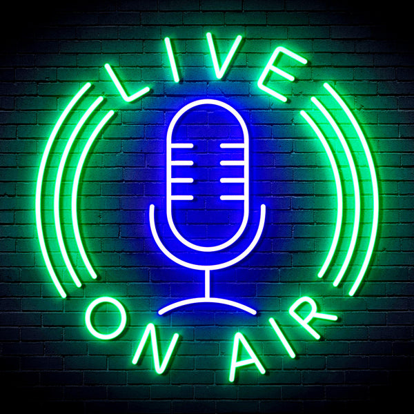 advpro-live-on-air-ultra-bright-led-neon-sign-fnu0373 - Green & Blue