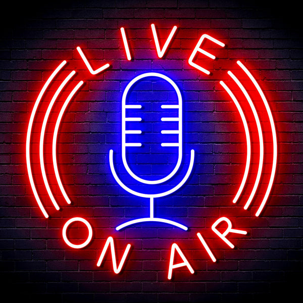 advpro-live-on-air-ultra-bright-led-neon-sign-fnu0373 - Red & Blue
