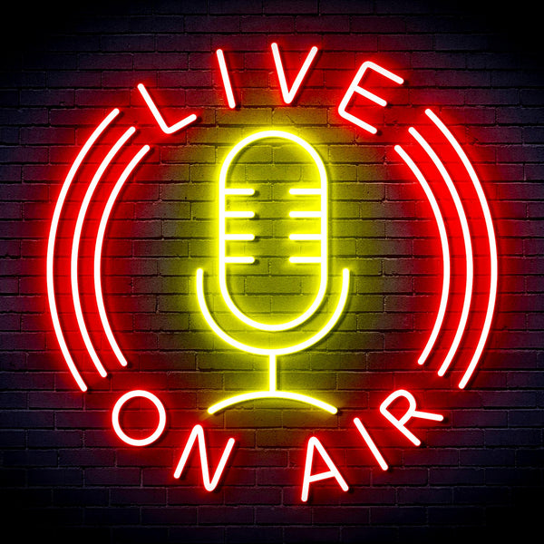 advpro-live-on-air-ultra-bright-led-neon-sign-fnu0373 - Red & Yellow