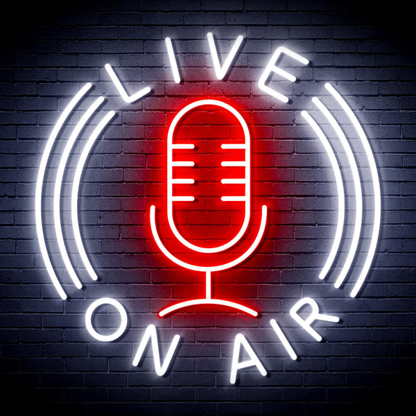advpro-live-on-air-ultra-bright-led-neon-sign-fnu0373 - White & Red