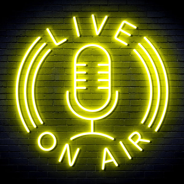 ADVPRO 'Live Music' LED Neon Sign - Orange Wall Art For Bar, Lounge, Or Bedroom (12x8.5 Inch)