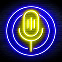 advpro-microphone-ultra-bright-led-neon-sign-fnu0375 - Blue & Yellow