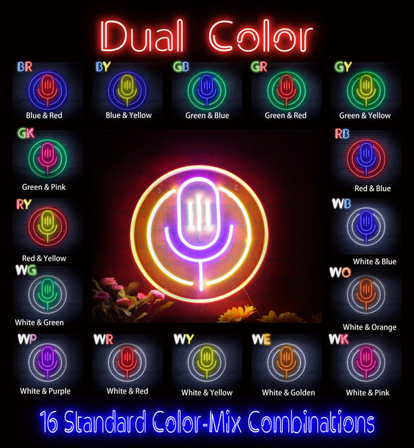 advpro-microphone-ultra-bright-led-neon-sign-fnu0375 - Dual-Color