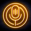 advpro-microphone-ultra-bright-led-neon-sign-fnu0375 - Golden Yellow