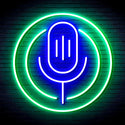 advpro-microphone-ultra-bright-led-neon-sign-fnu0375 - Green & Blue