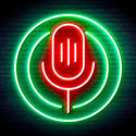 advpro-microphone-ultra-bright-led-neon-sign-fnu0375 - Green & Red