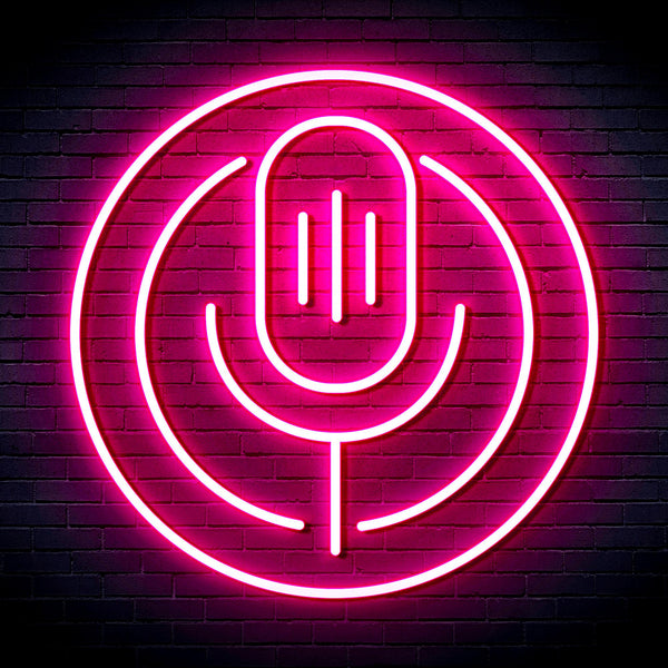 advpro-microphone-ultra-bright-led-neon-sign-fnu0375 - Pink
