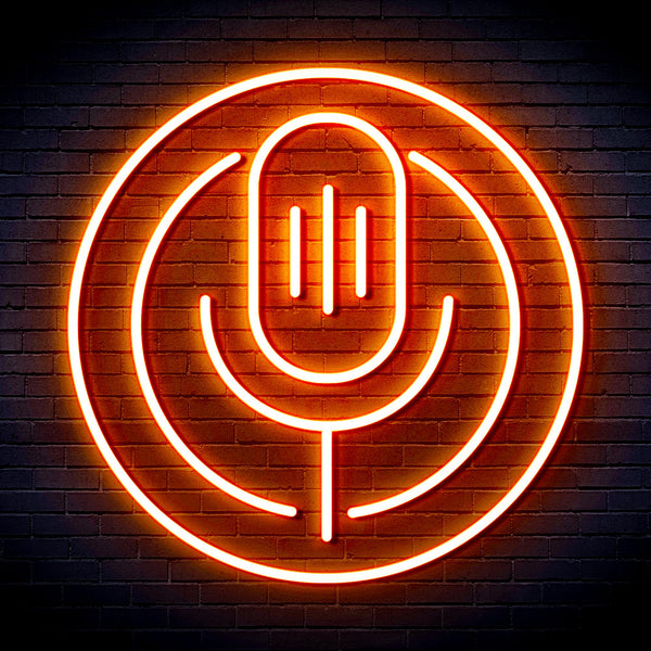 advpro-microphone-ultra-bright-led-neon-sign-fnu0375 - Orange