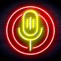 advpro-microphone-ultra-bright-led-neon-sign-fnu0375 - Red & Yellow
