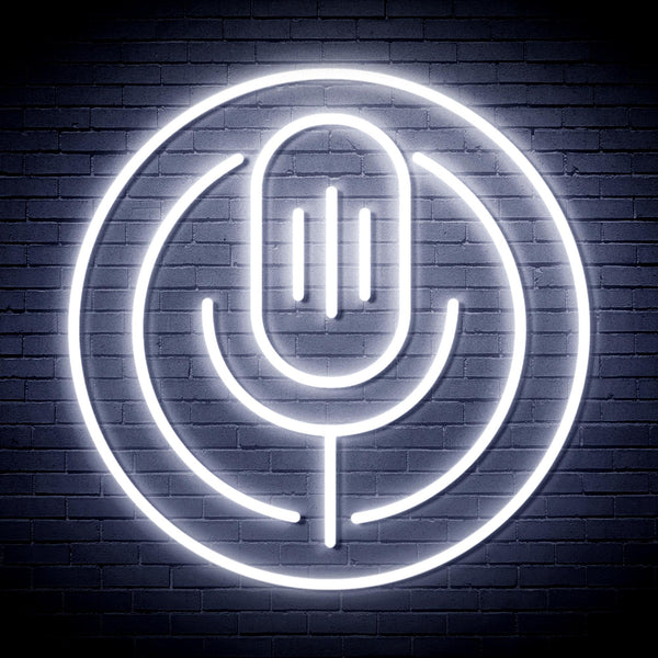 advpro-microphone-ultra-bright-led-neon-sign-fnu0375 - White