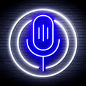 advpro-microphone-ultra-bright-led-neon-sign-fnu0375 - White & Blue