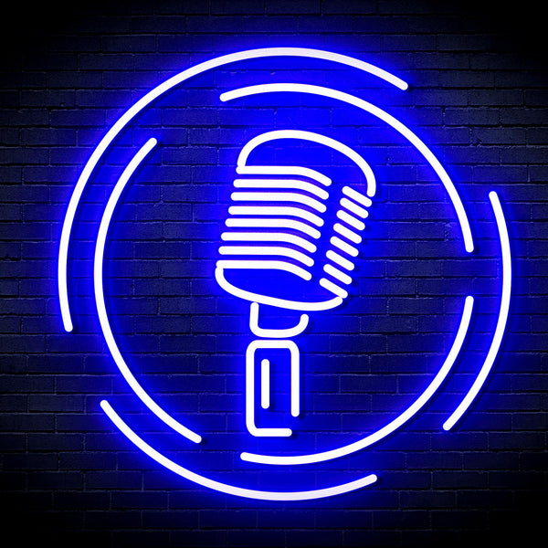 advpro-microphone-ultra-bright-led-neon-sign-fnu0376 - Blue