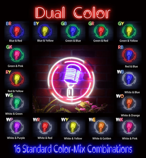 advpro-microphone-ultra-bright-led-neon-sign-fnu0376 - Dual-Color