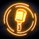 advpro-microphone-ultra-bright-led-neon-sign-fnu0376 - Golden Yellow