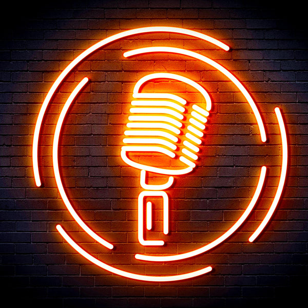advpro-microphone-ultra-bright-led-neon-sign-fnu0376 - Orange